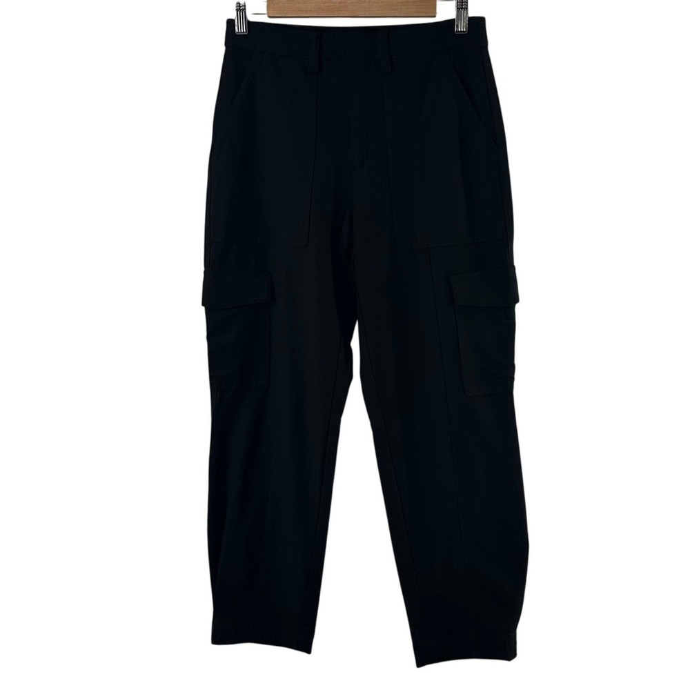 Banana Republic Womens Black High Rise Stretch Cargo Utility Pants Size 4 NWOT